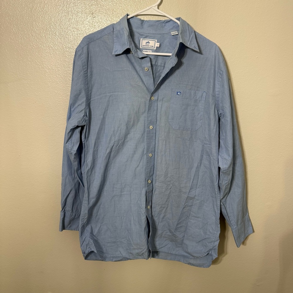 Southern Tide Light Blue Casual Button Down Shirt